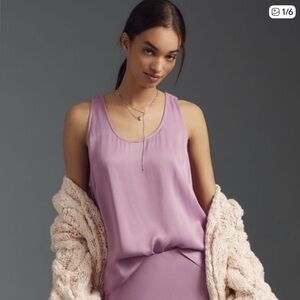 Anthropologie  Purple Sleeveless Top